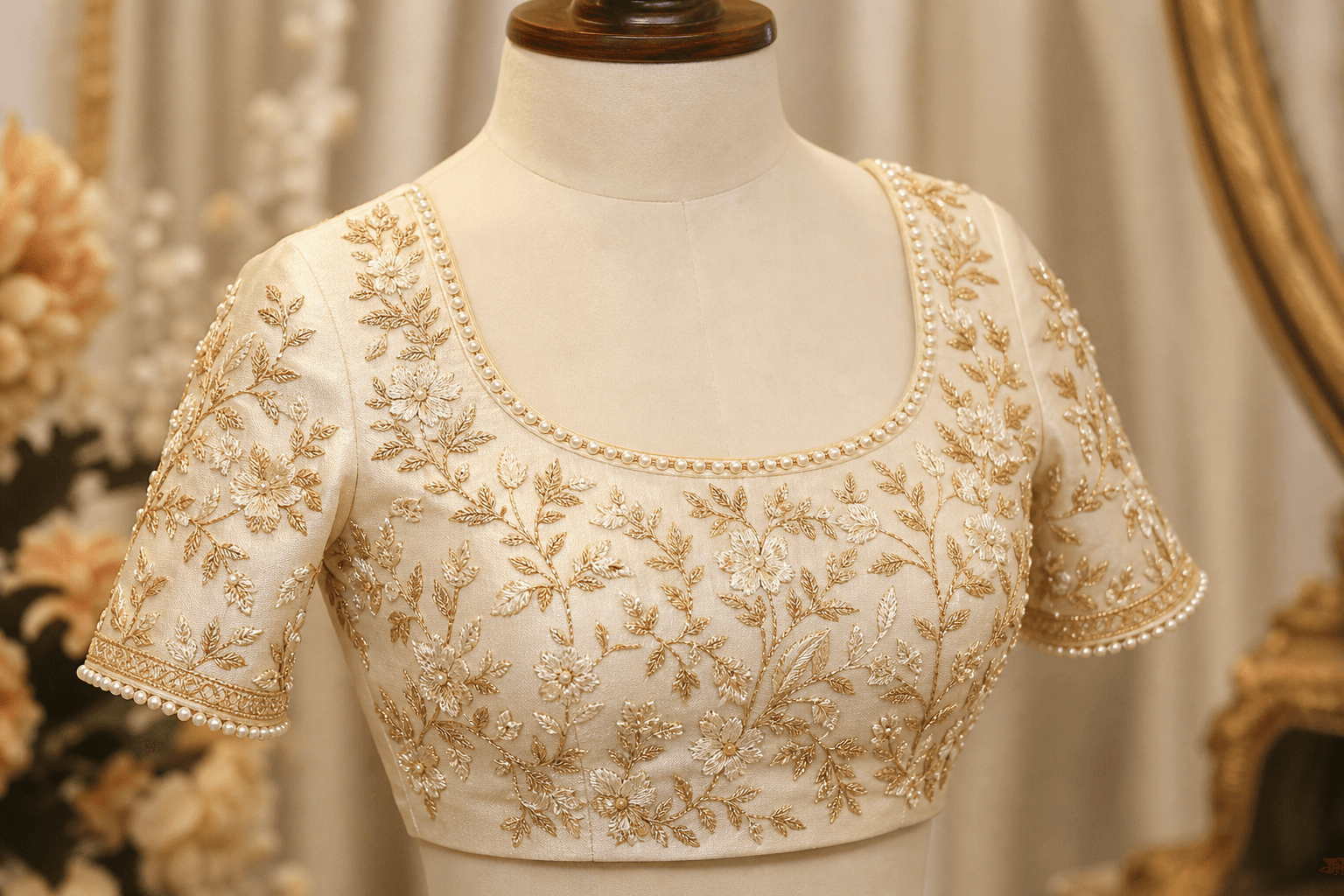 Ivory & Gold Bridal Blouse — Bridal Blouse
